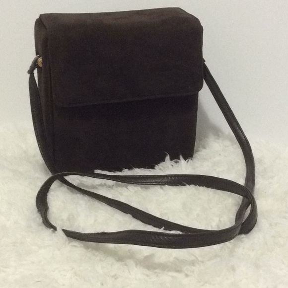 Susan Gail Genuine Suede Brown Box Handbag - Picture 7 of 13